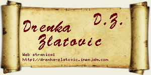 Drenka Zlatović vizit kartica